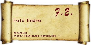 Feld Endre névjegykártya